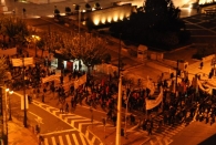Ein weiterer Blick aus dem Hotelzimmer - jeden Abend waren Demonstrationen vor dem Parlament