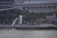 Der Merlion spuckt wie eh und je