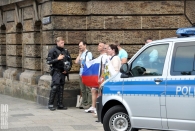 Sa 8.7. - Zufällig zur interessanten Zeit am Gorch-Fock-Wall gewesen - Putins Freunde