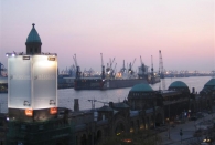 Erste Eindrücke von Hamburg. Hier die Aussicht bei den Landungsbrücken