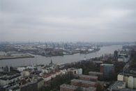 Aussicht vom Michel auf den Hafen