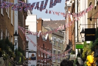 Patriotismus in Soho bei Carnaby Street