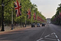 Taxis auf The Mall Richtung Buckingham Palace