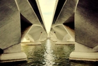 Under a bridge