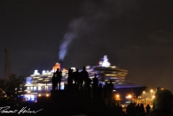 Auslaufen der Queen Mary II (leider wollte sie nicht für ein Foto noch mal anhalten)